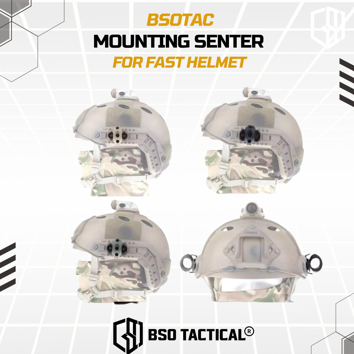 Mounting Senter Mount Rail Flashlight for ARC Rail  Helmet Accesories Fast Helm ABS Outdoor