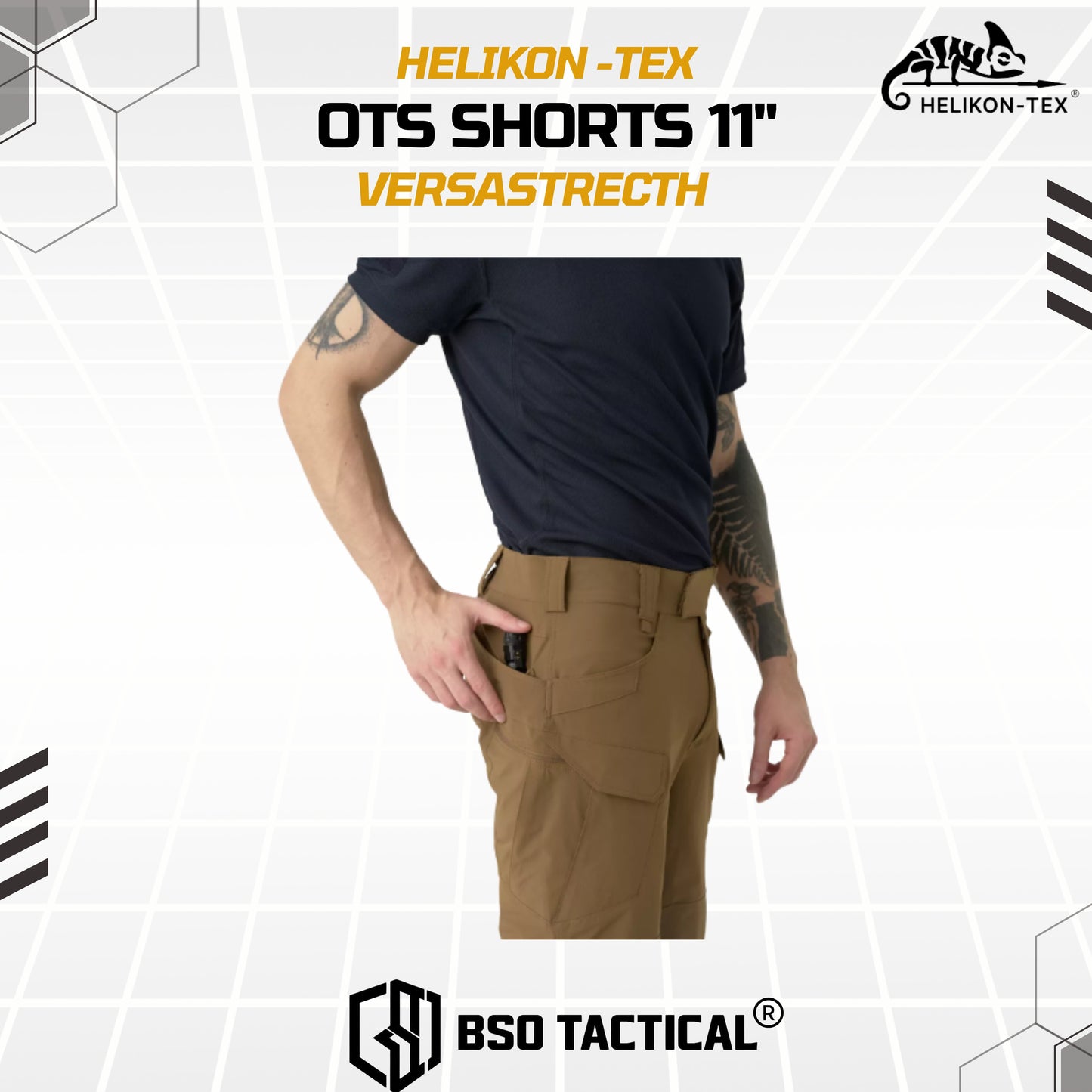 Celana Pendek Helikon Tex OTS 11 Outdoor Tactical Short Versastrecth Sport Pants