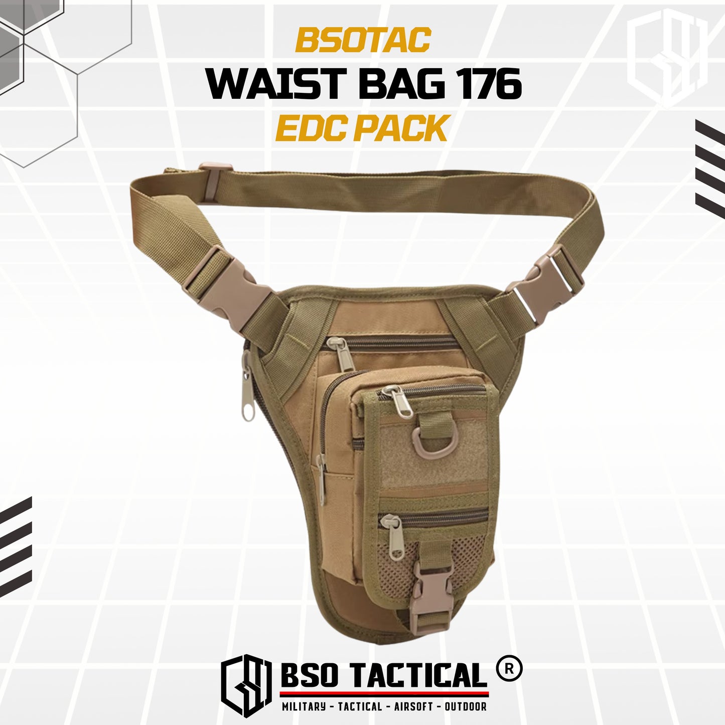 Tas Selempang Pinggang Tactical Waist Bag EDC Pack - TS176