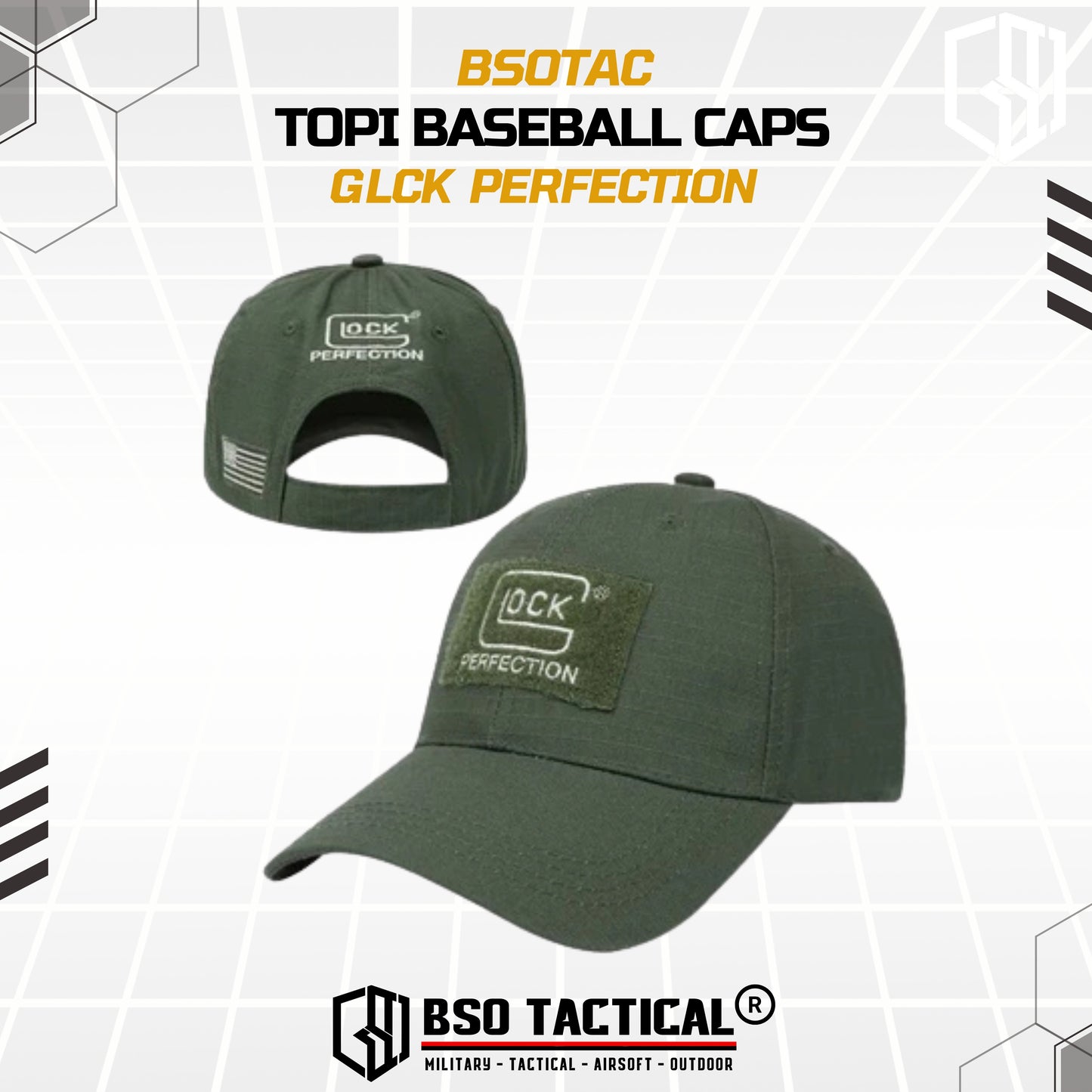 Topi Casual Outdoor GL Perfection Tactical Style With Logo Embroidery Hat Sport