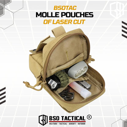 Pouch Tactical Molle Waist Pack EDC Mini Bag Vest Belt - Laser Cut