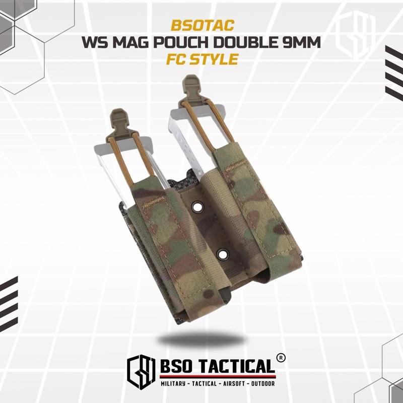 WS Double Pouch FC Style Molle System for 9mm Tactical Dual Slot for MG Flashlight EDC Gear Outdoor
