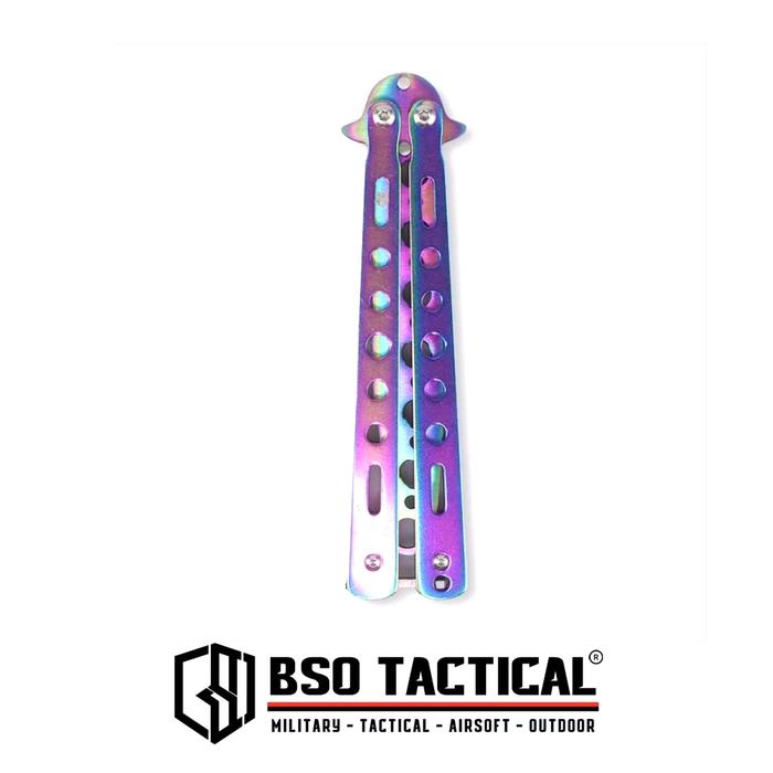 Pisau Tumpul Latihan Balisong Butterfly Trainer 4” EDC Multicolor Toys