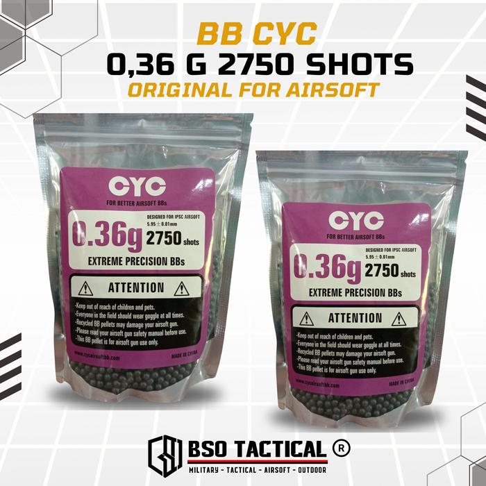 BB CYC 6mm 0.36 g 0,36 g 2700 Shots Original For Airsoft - ORIGINAL