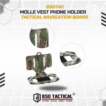 WS Tempat HP Dada Navigation Board Vest Phone Holder Molle Polymer Universal Mobile Smart Phone Case Smartphone