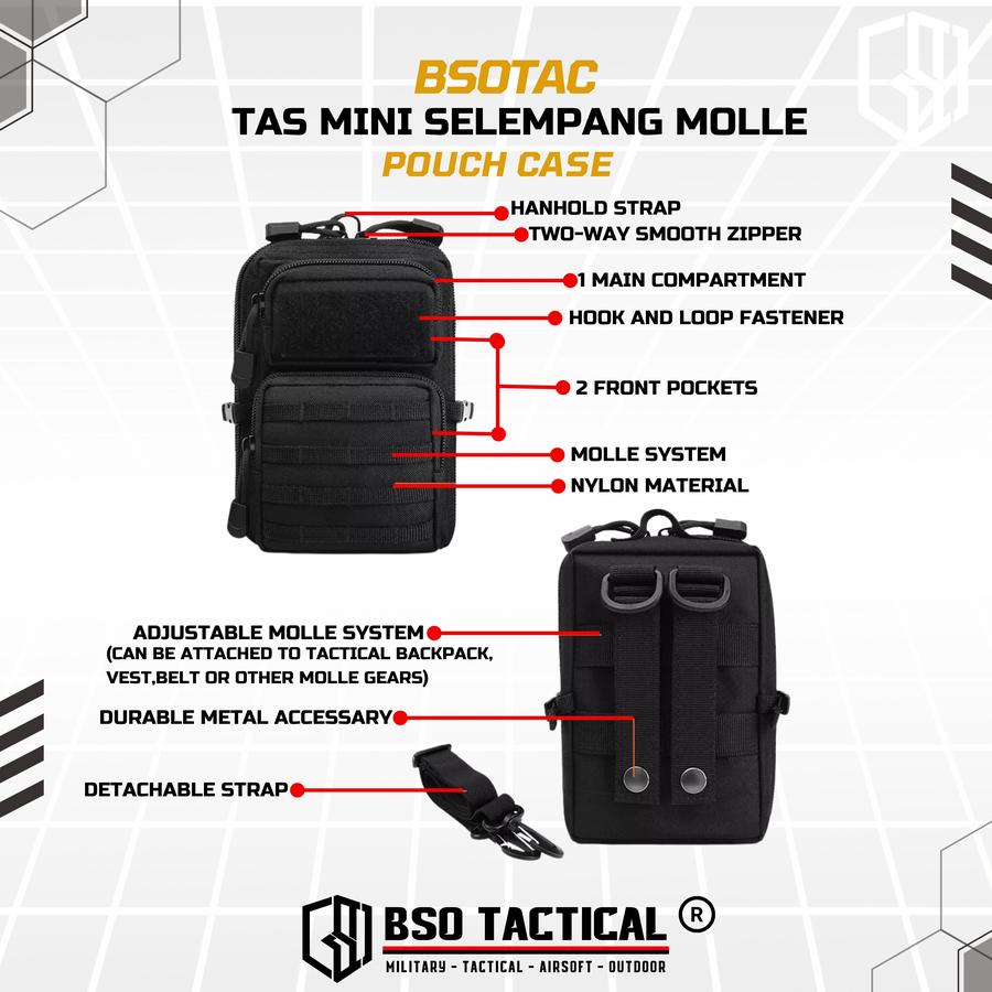 Outdoor Pouch EDC Tas Mini Selempang Bag Molle Pouch Case Nylon - TS231