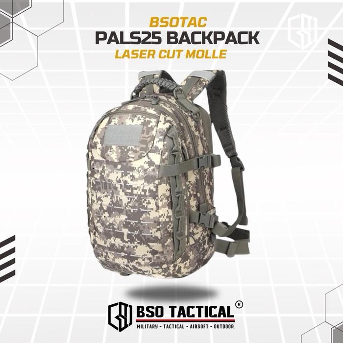Tas Ransel Molle Backpack PALS 25L EDC Outdoor 600D Polyester 210D Lining 42x12x21cm 1.5kg Hyrox Camping Hiking Bag