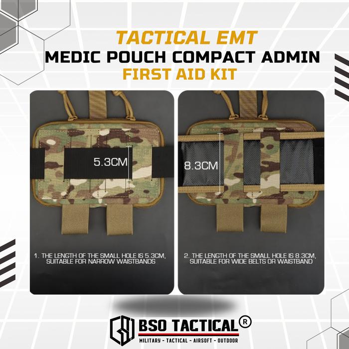 Tactical EMT Medic Pouch Compact Admin First Aid Kit Trauma Kit Organizer Molle