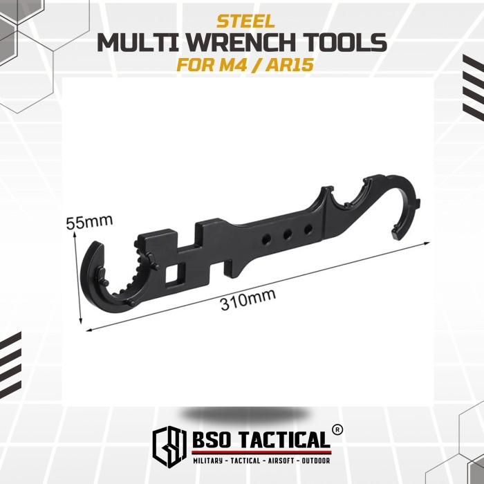Kunci Serbaguna Tools Delta Ring Barrel Nut Buffer Tube Wrech Steel Material