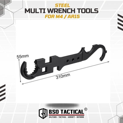 Kunci Serbaguna Tools Delta Ring Barrel Nut Buffer Tube Wrech Steel Material