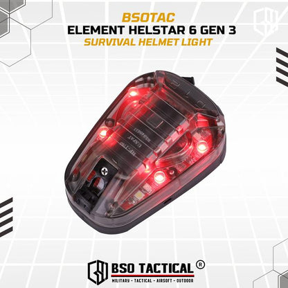 Lampu Outdoor Light Helstar 6 Gen 3 Survival Helmet Light Signal Lamp