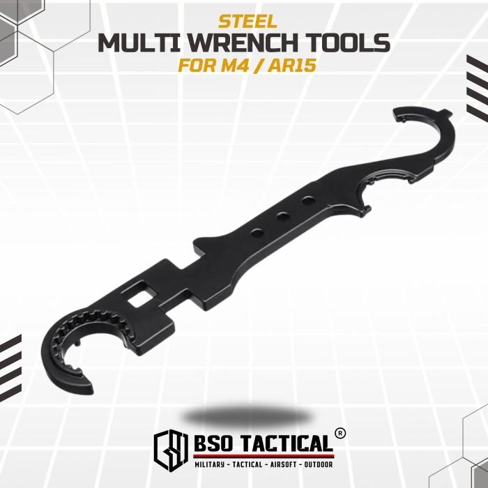 Kunci Serbaguna Tools Delta Ring Barrel Nut Buffer Tube Wrech Steel Material