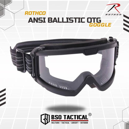 Goggle Tactical Rothco OTG ANSI Thick Goggles Wide Frame Safety Eye Protection
