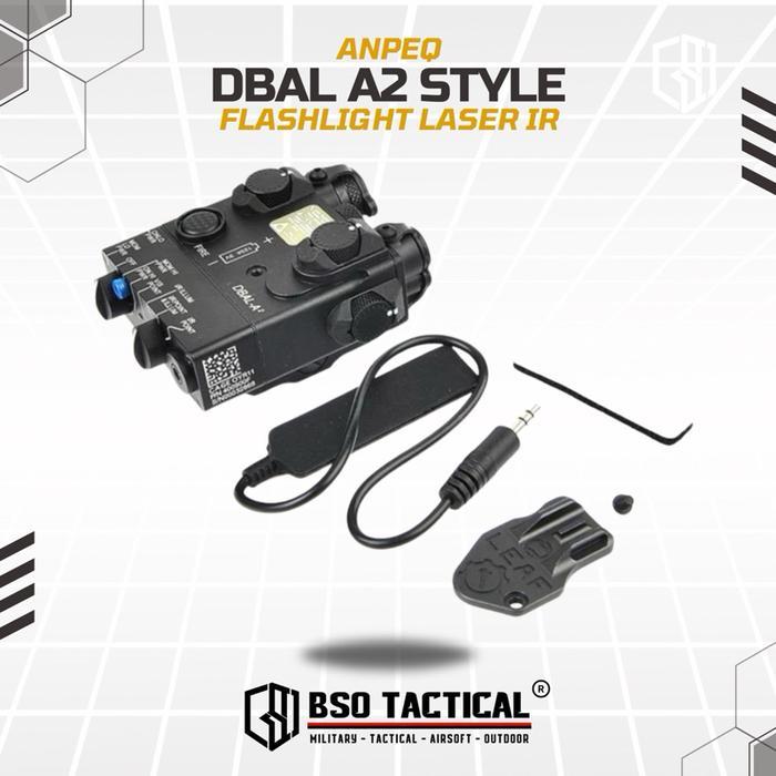 Senter Laser DBAL A2 Tactical Light LED Flaslight with Switch