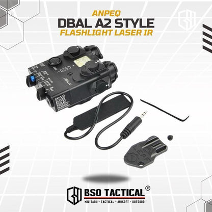 Senter Laser DBAL A2 Tactical Light LED Flaslight with Switch