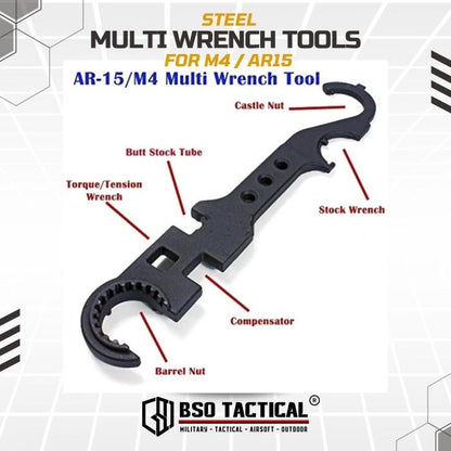Kunci Serbaguna Tools Delta Ring Barrel Nut Buffer Tube Wrech Steel Material