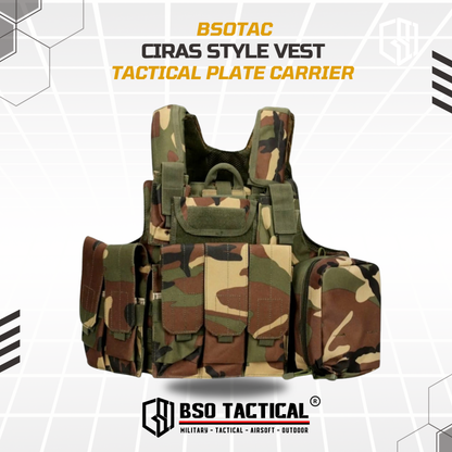 Rompi Ciras Style Tactical Vest Plate Carrier Set