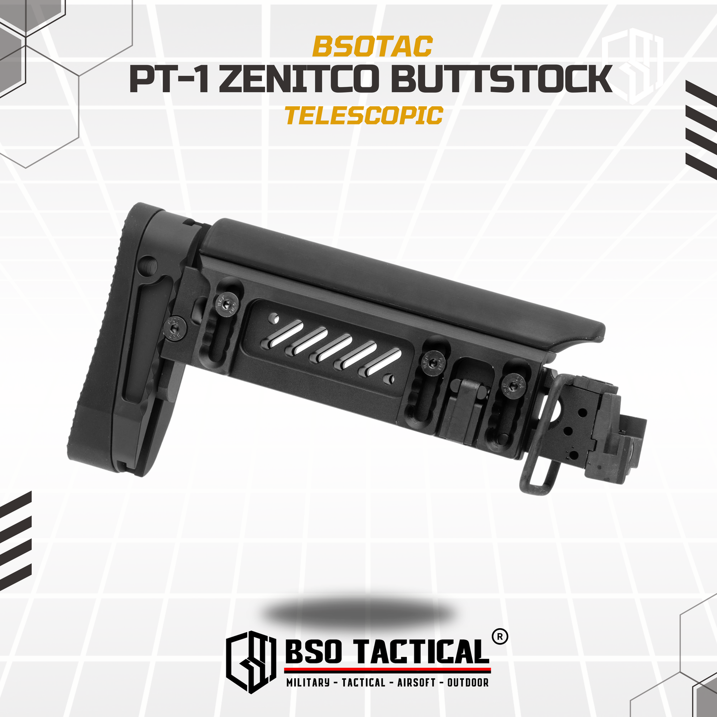 BD Tactical Popor PT-1 Zenitco Telescopic Folding Stock for AK Series AEG GBBR