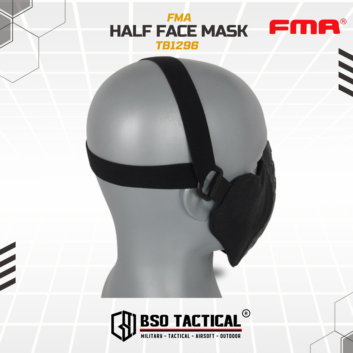 Masker Half Face Mask Tactical FMA Pelindung Wajah Outdoor - TB1296