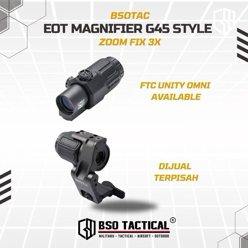 G45 5x Magnifier Sight with STS Mount Picatinny Rail CNC