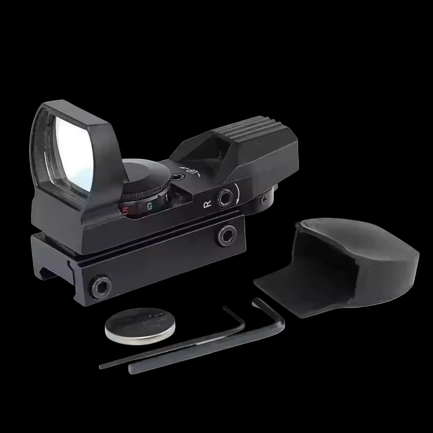 Red Green Dot Scope 4 Reticle Picatiny Mount Full Metal HD Glass - HD101