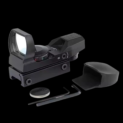 Red Green Dot Scope 4 Reticle Picatiny Mount Full Metal HD Glass - HD101