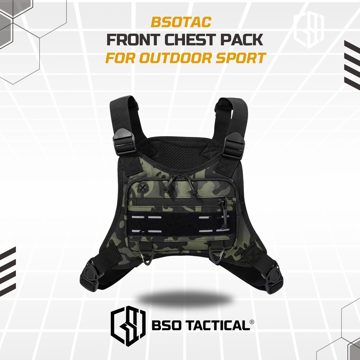 Front Chest Pack EDC Outdoor Sport Bag for Hiking Fishing Cycling Camping Gear