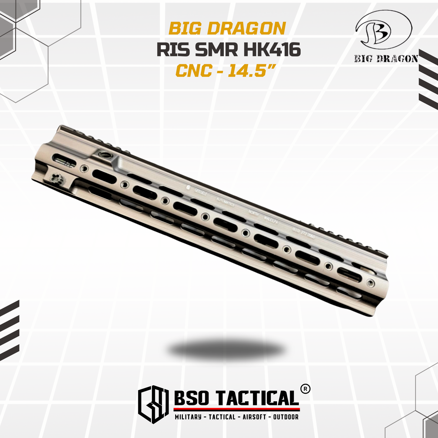 BD RIS Tactical Handguard HK416 SMR Style Full Metal Toys