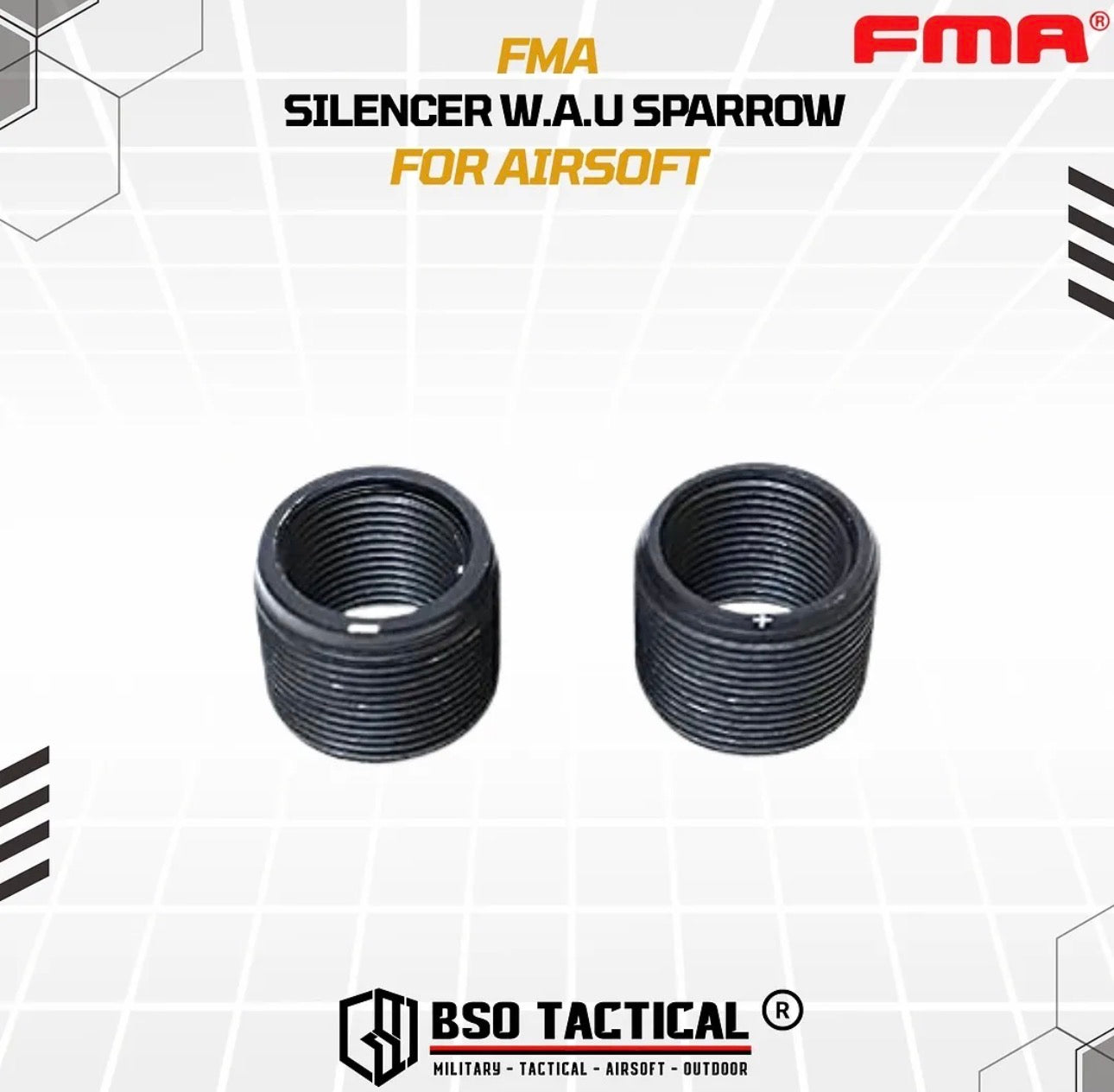 FMA Tactical Silencer W.A.U Force Sparrow Style 14mm CW CCW Alumunium