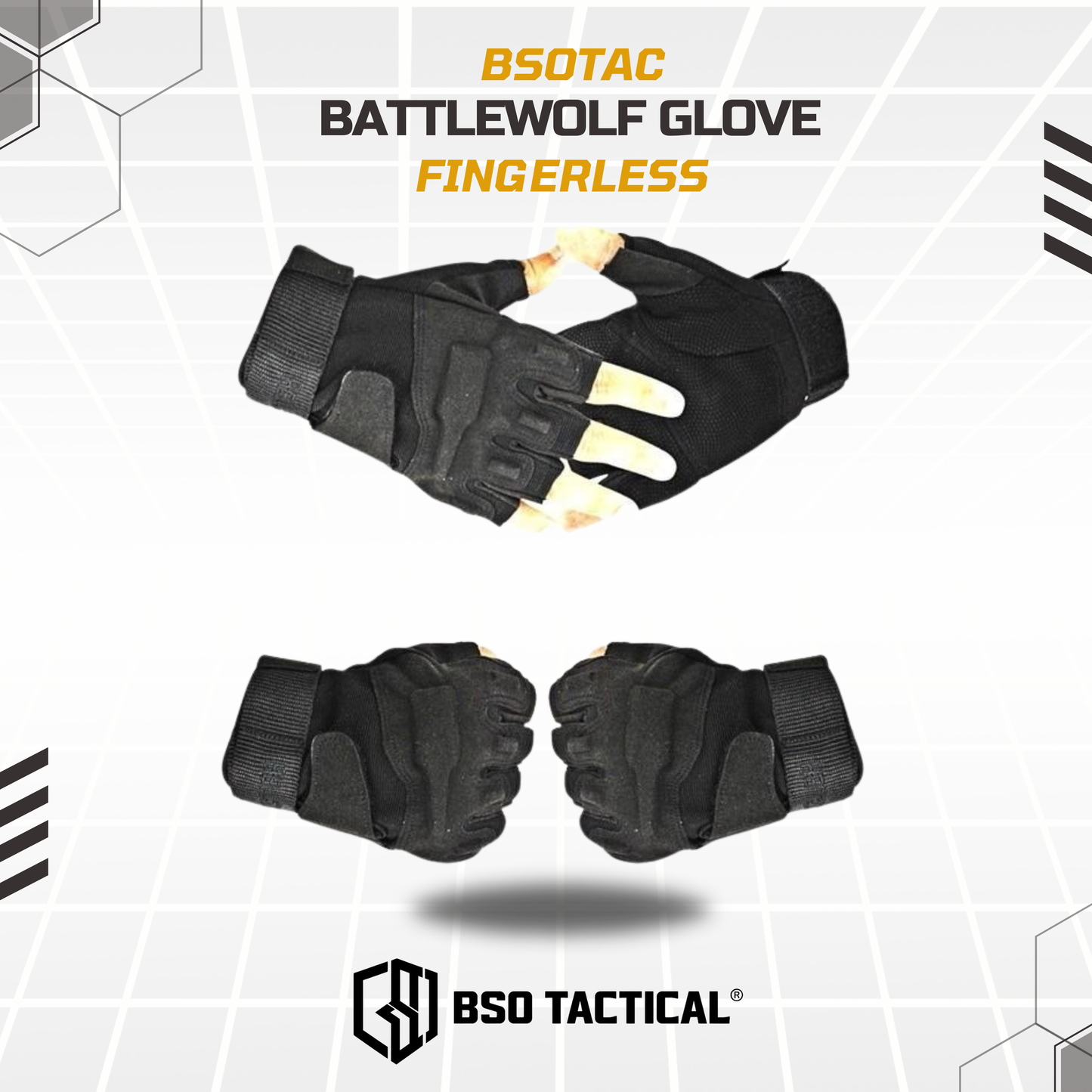 Sarung Tangan Battle Wood Hellstorm Half Finger Outdoor Glove Fingerless