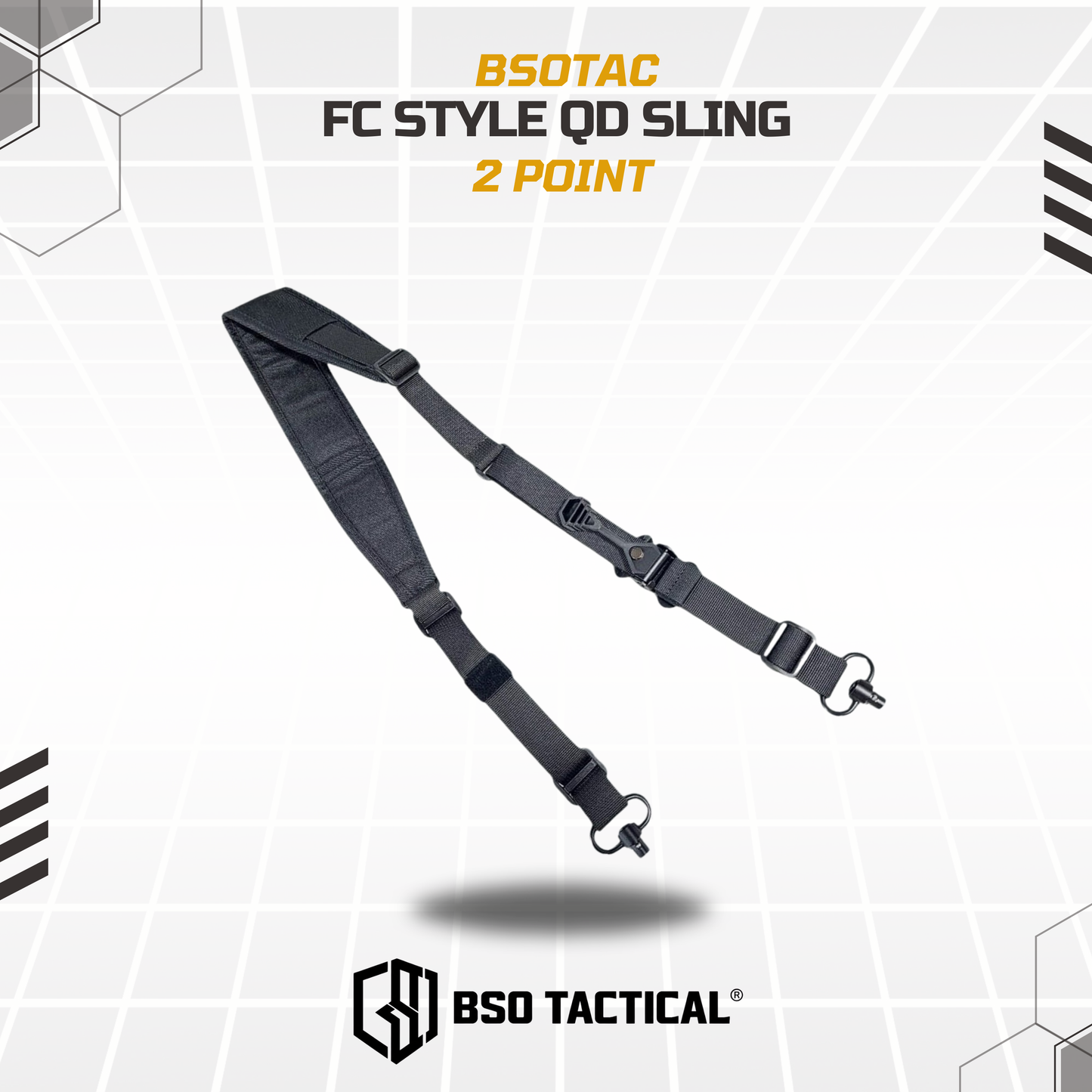 Sling Tactical FC Style 2 Point QD Adjustable Shoulder Sling Outdoor Multifungsi