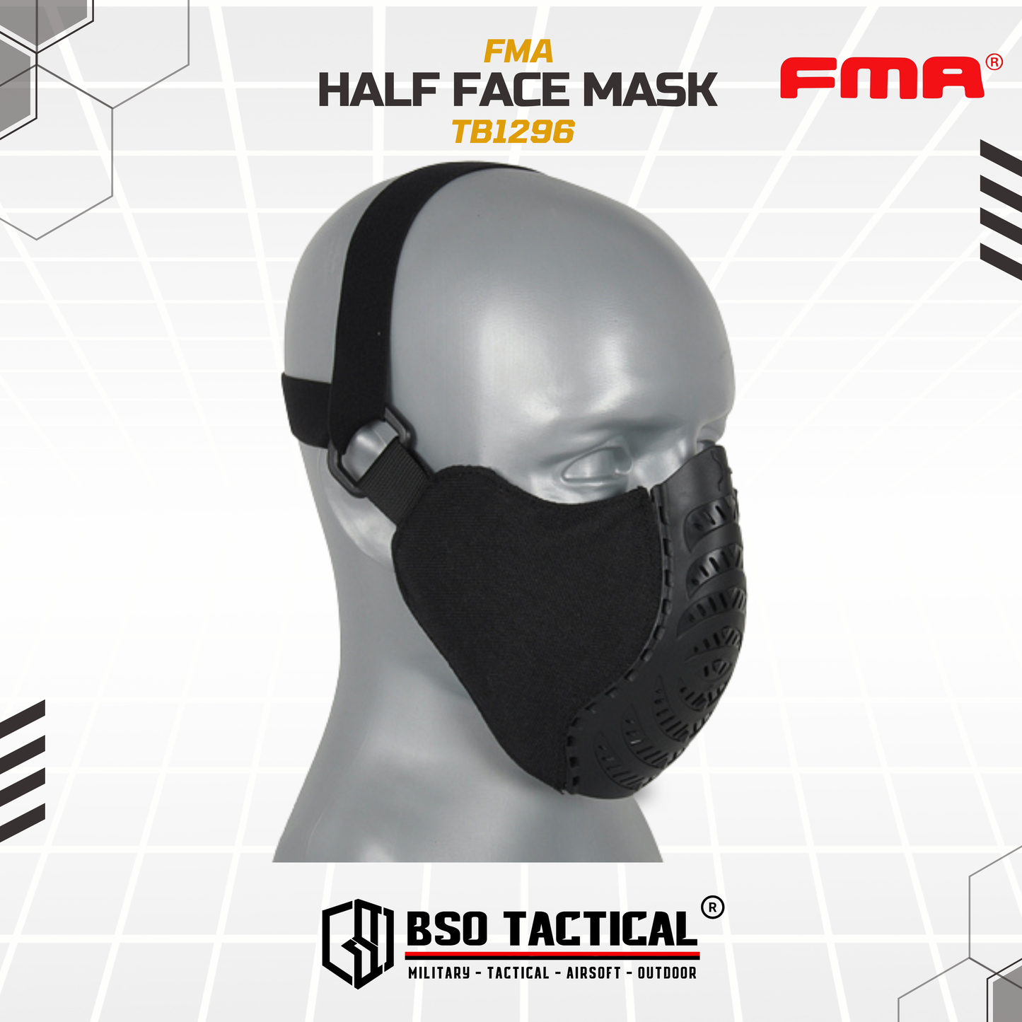Masker Half Face Mask Tactical FMA Pelindung Wajah Outdoor - TB1296