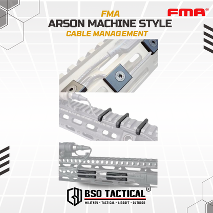 FMA Arson Machine Style Cable Management MLOK Wire System CNC