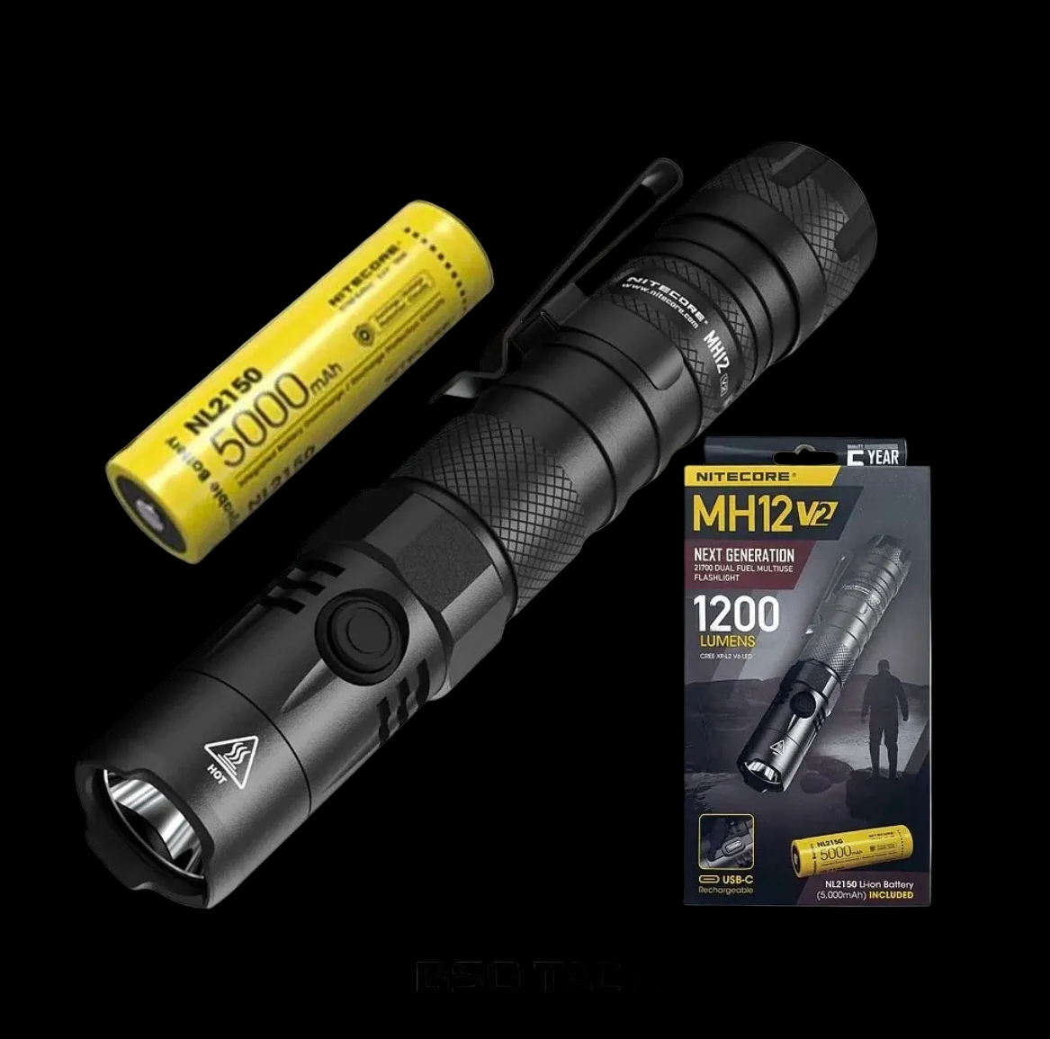 NITECORE Senter MH12 V2 LED CREE XP-L2 V6 1200 Lumens Outdoor Flashlight Baterai Lamp