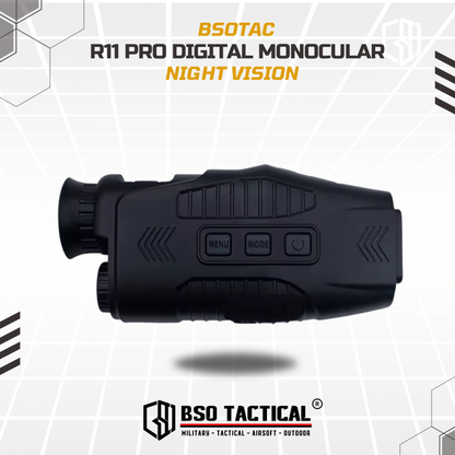 Teropong Malam R11 Digital Monocular 10x Zoom 2.5K HD NV with IR for Outdoor Day Night Camping Hiking Hunting