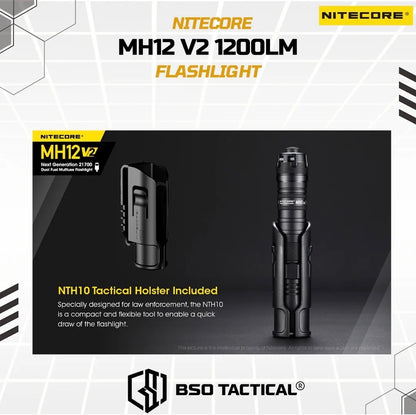 NITECORE Senter MH12 V2 LED CREE XP-L2 V6 1200 Lumens Outdoor Flashlight Baterai Lamp