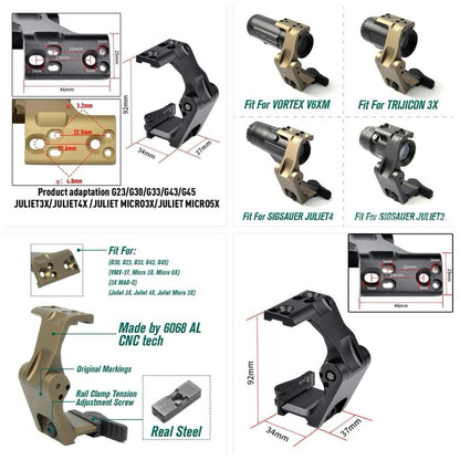 UN Style FTC Omni Low G1 Magnifier Mount CNC