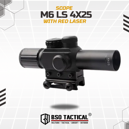 Red Dot Scope Laser M6 LS 4x25 Full Metal Picatinny