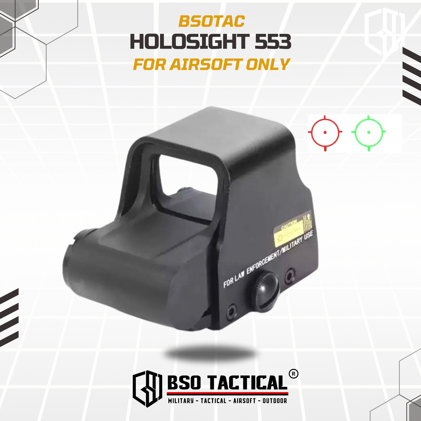 Holosight 553 Style Red Green Dot Scope Sight Picatinny Full Metal for Toys