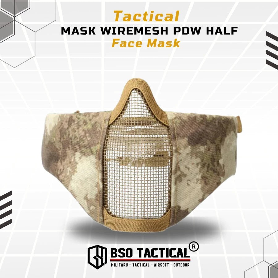 Emerson Gear Tactical Mask Wiremesh PDW Half Face Mask Masker Jaring