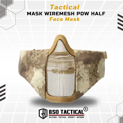 Emerson Gear Tactical Mask Wiremesh PDW Half Face Mask Masker Jaring