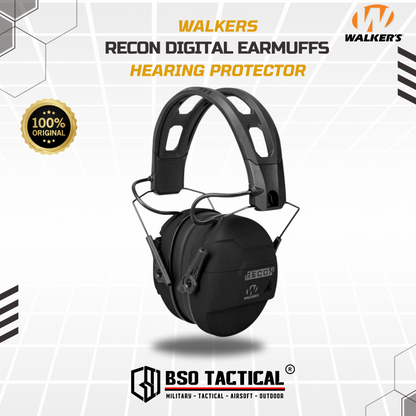 Walkers Recon Digital Earmuff Tactical Electronic Hearing Protection - ORIGINAL