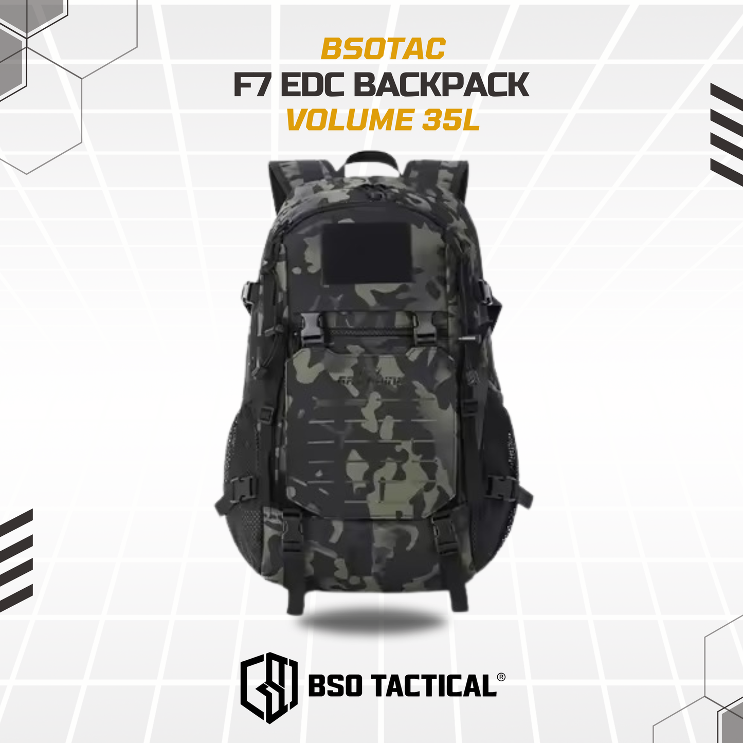 Tas Ransel Rucksack F7 EDC Outdoor Backpack Camping Hiking Bag 35L