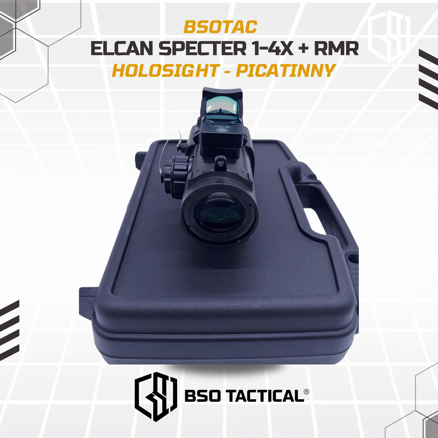 Elcan Spectre 1x-4x fixed Reticle with Red Dot Scope RMR Sight Picatinny CNC Quick Detached