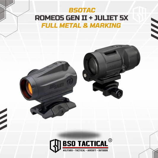 SIG Romeo 5 Gen II with Juliet 5X Magnifier Tactical Red Dot Scope Sight
