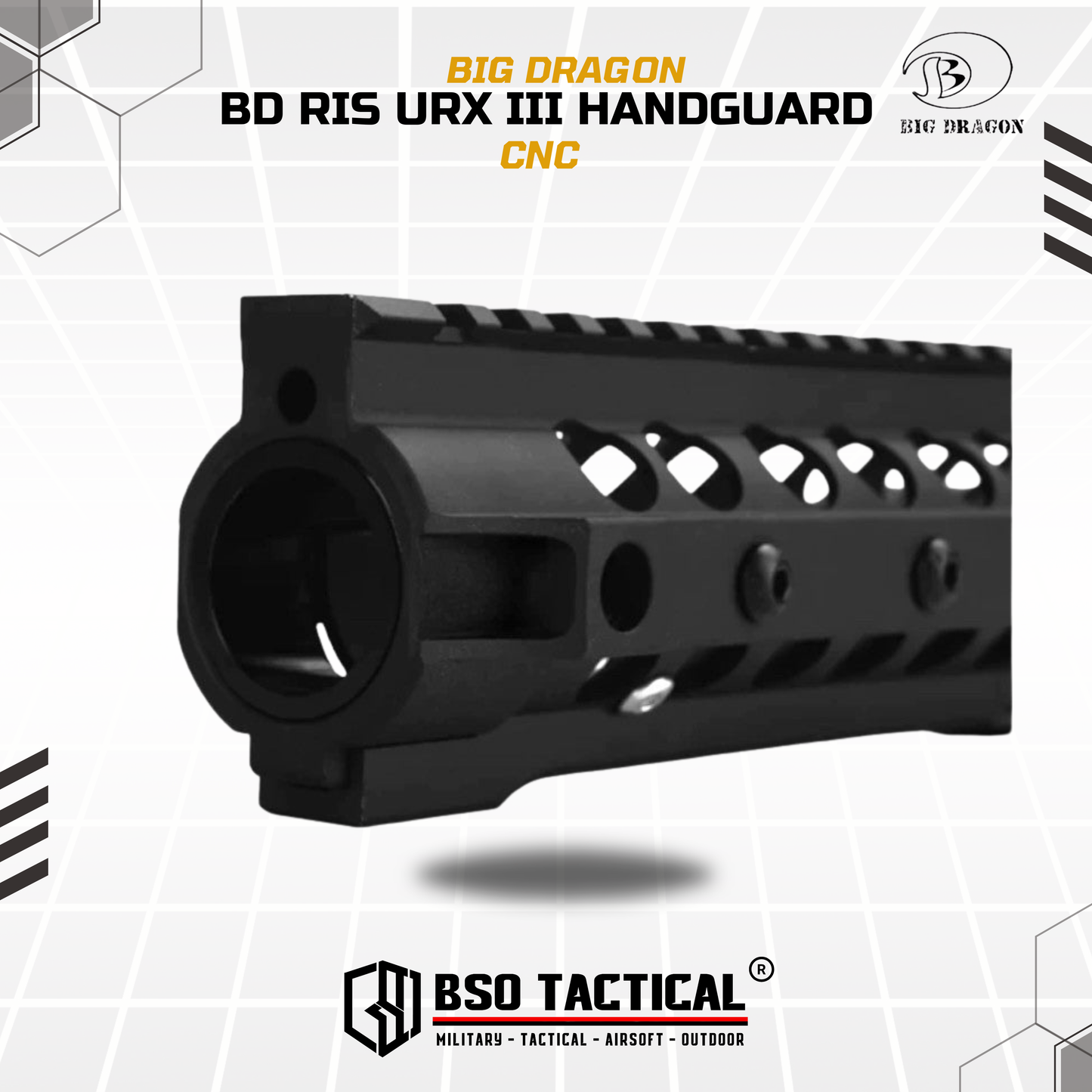 BD Tactical RIS URX III Style Handguard CNC for Airsoft