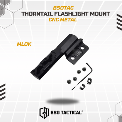 HS Thorntail Style Flashlight Mount Picatiiny Rail MLOK CNC for M300 M600