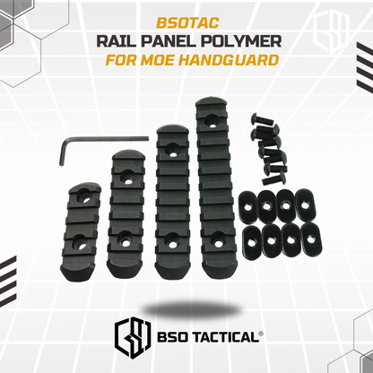 Rail Panel 4 Set for ME Handguard Polymer Picatinny for Laser Flashlight Grip