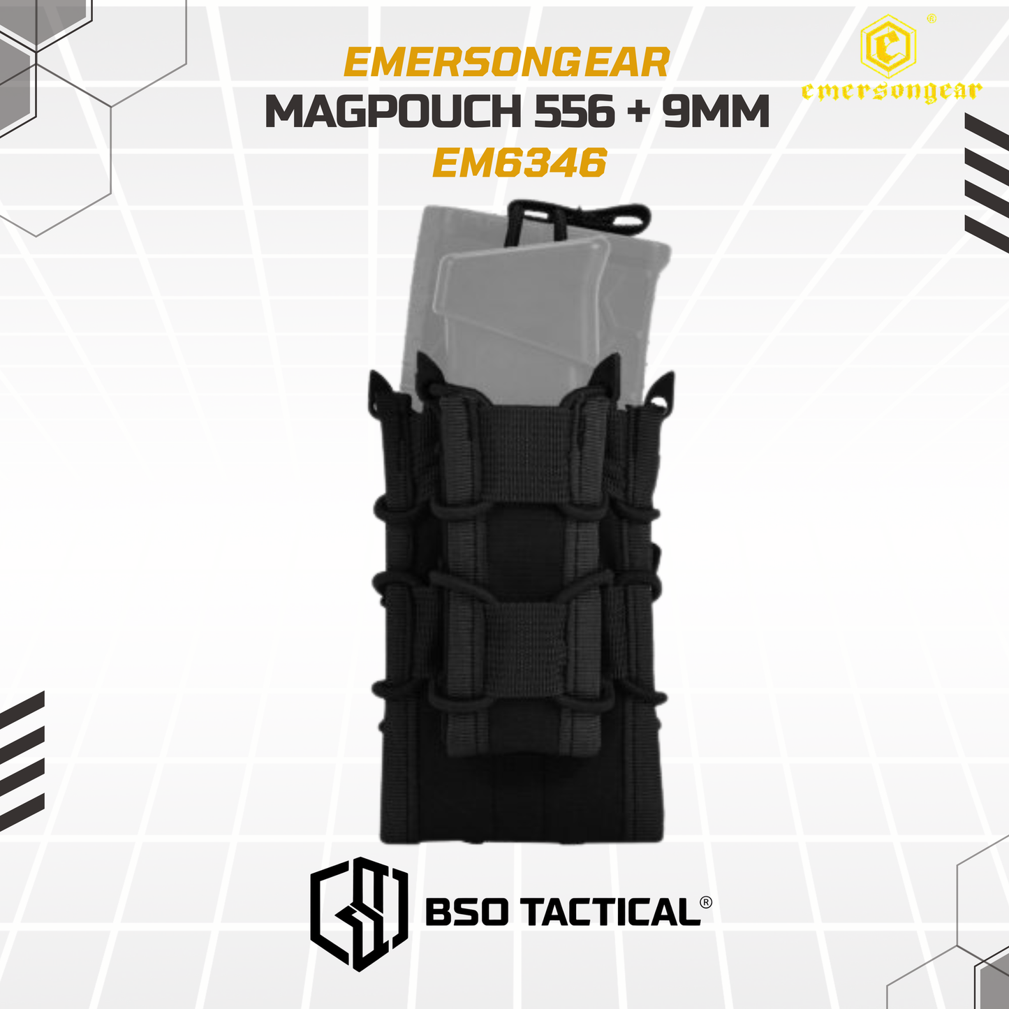 Emerson Gear Tactical Open Modular Double 556 9mm Mag Pouch Molle