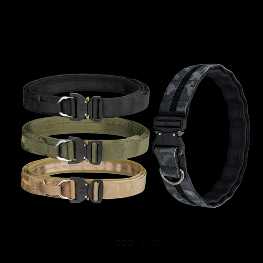 Ronin Style Warbelt Ikat Pinggang Outdooor Belt Molle 2 Layer dengan Buckle Alloy dan Sistem Molle untuk Perlengkapan Outdoor Outer Inner Belt